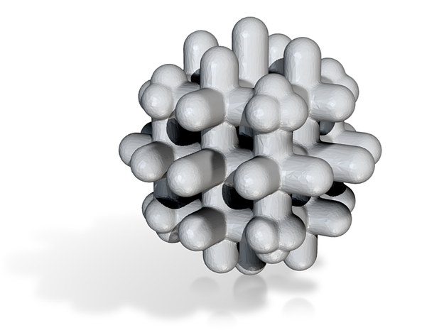 DRAW geo - sphere lattice in White Natural Versatile Plastic