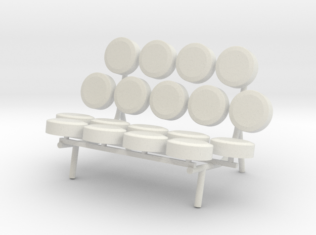 1:24 Nelson Marshmallow Sofa Couch in White Natural Versatile Plastic