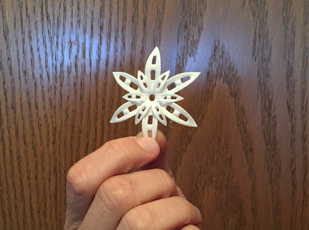 Star Pendant in White Processed Versatile Plastic