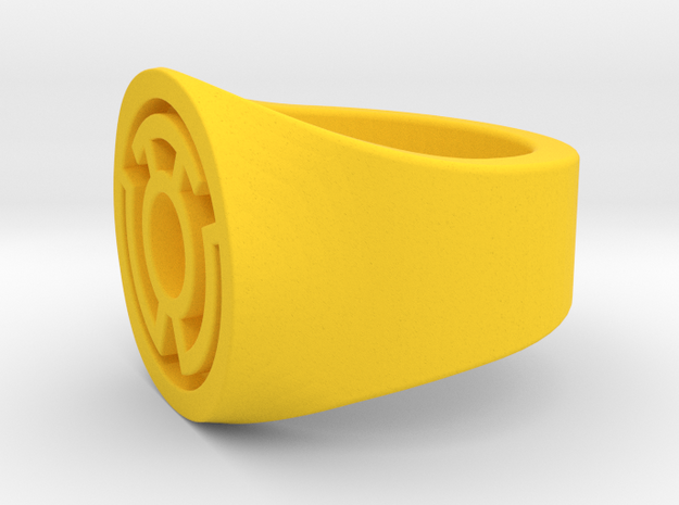 Yellow Lantern Ring S9.5   V2 in Yellow Processed Versatile Plastic: 9.5 / 60.25