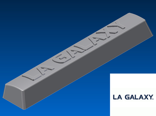 LA Galaxy Spacebar Keycap (5.5x) in White Natural Versatile Plastic
