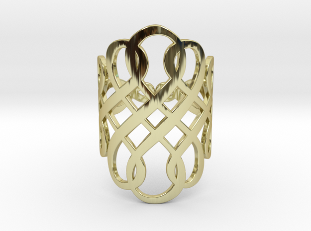 Celtic Knot Ring Size 7 in 18k Gold Plated Brass