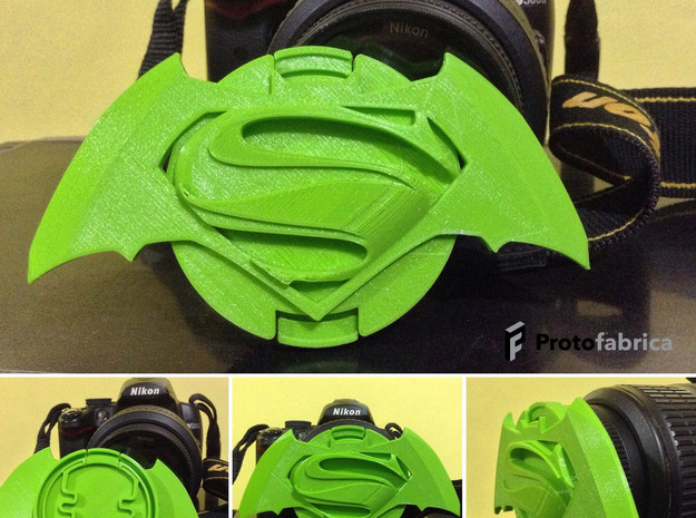 Protofabrica Custom Lens Cap Dawn Of Justice in Green Processed Versatile Plastic