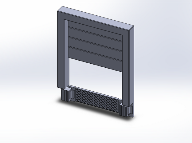 2pkg - 8X10 Roll Up Door; Partial - w/Leveler - Su in Smooth Fine Detail Plastic