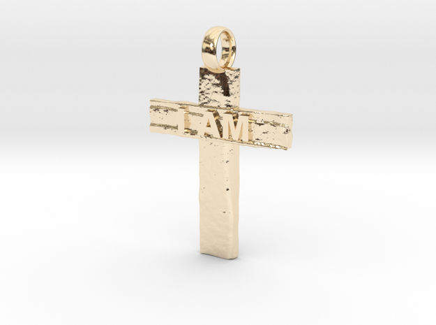 Cross I AM in 14K Yellow Gold