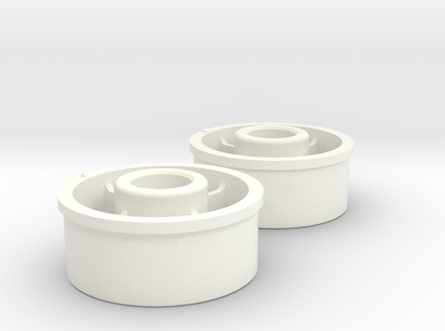 Kyosho Mini-Z Front Wheel +1 Offset in White Processed Versatile Plastic