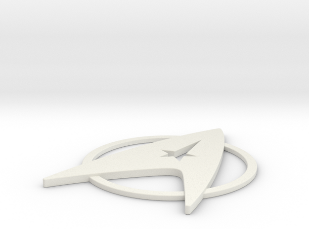 Starfleet Admiral's Insignia Pin (TMP era) in White Natural Versatile Plastic