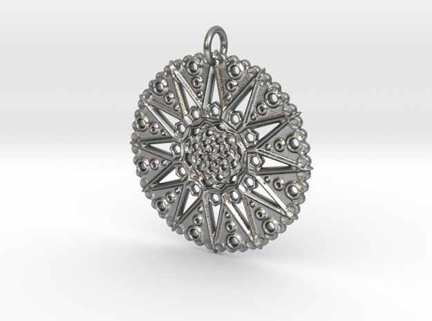 Star Mandala in Natural Silver