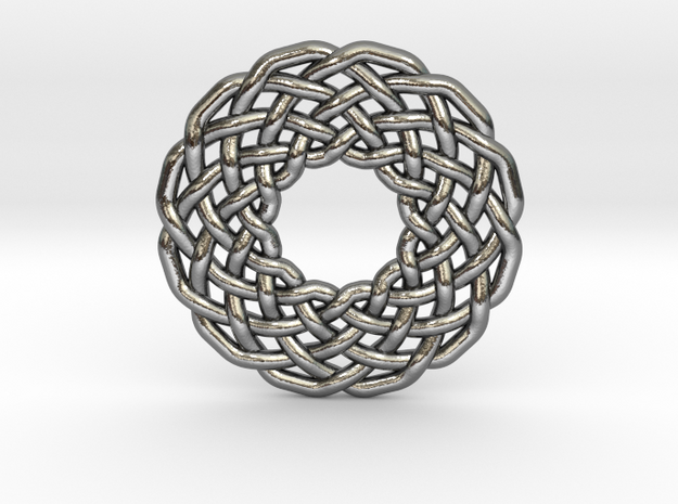 0510 Celtic Knotting - Circular Grid [12,3] in Polished Silver