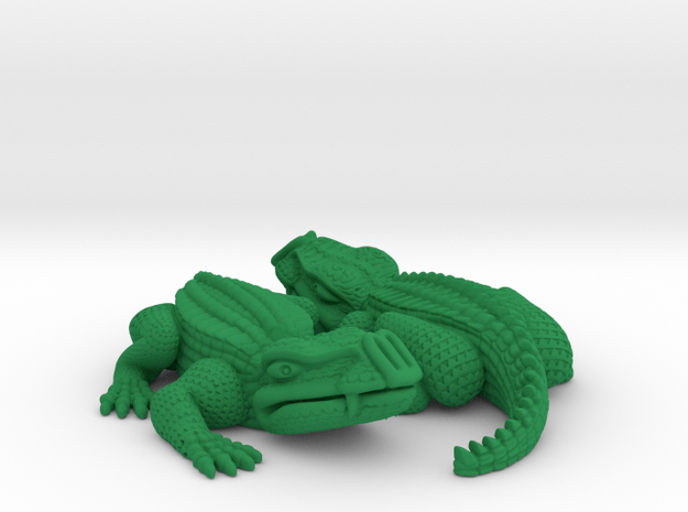 Reptiles, YingYang, with magnet hole. in Green Processed Versatile Plastic