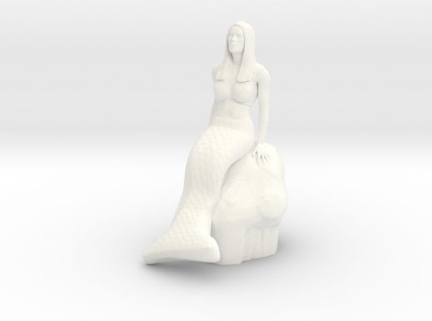 Mermaid in White Processed Versatile Plastic