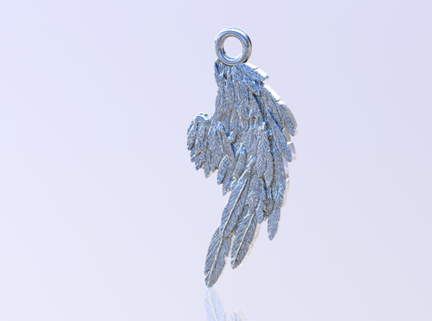 Angel Wing in Polished Silver