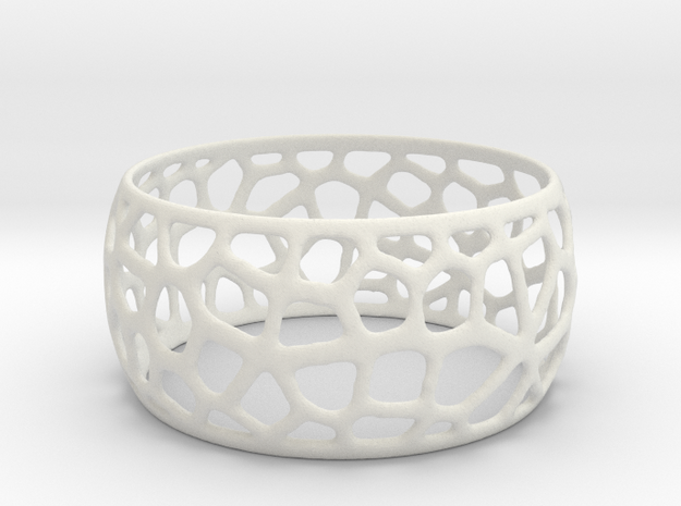 Voronoi Bracelet in White Natural Versatile Plastic