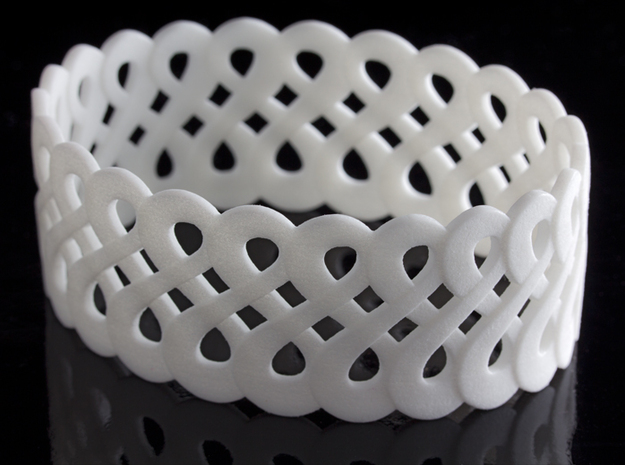 Infinite like loops - Bracelet in White Natural Versatile Plastic