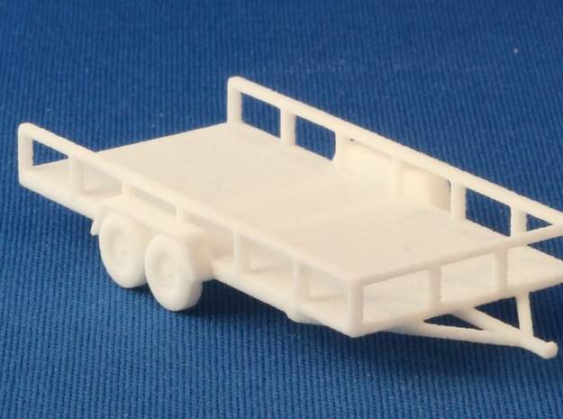 HO Scale Four set of Flat Bed Trailer