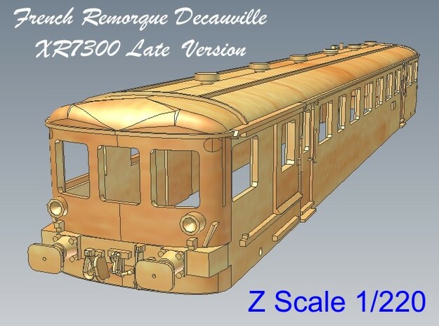 1-220 Remorque XR7300 Decauville  in Tan Fine Detail Plastic