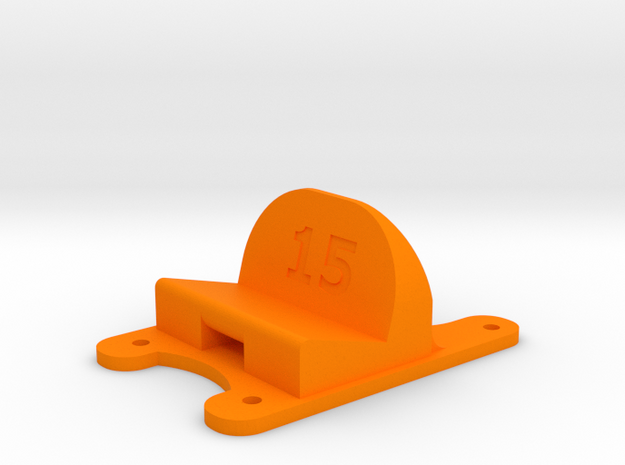 ZMR250 - 15° Action Cam Mount in Orange Processed Versatile Plastic