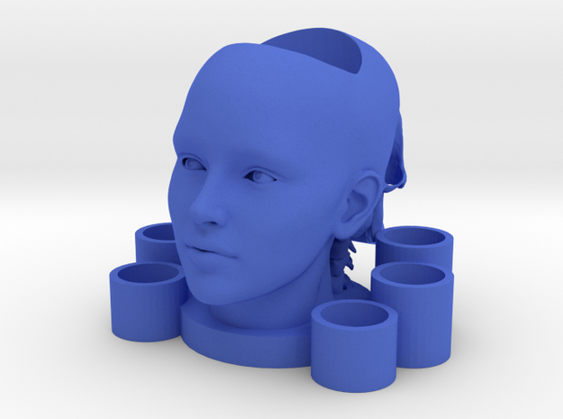 2 Heads Multi-candle Holder in Blue Processed Versatile Plastic