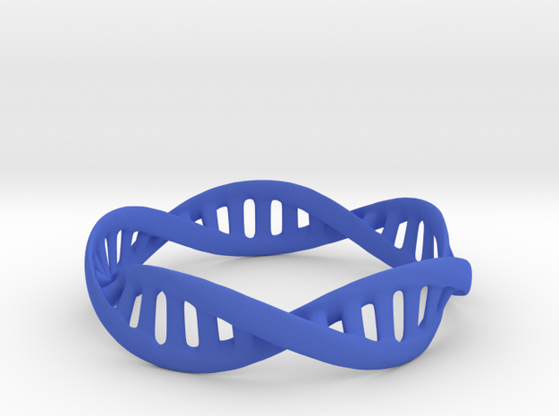 DNA Bracelet (Medium) in Blue Processed Versatile Plastic