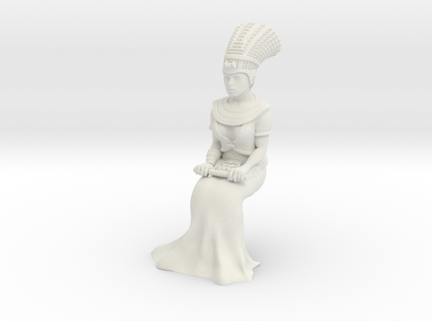 28mm Cleopatra Sitting down in White Natural Versatile Plastic