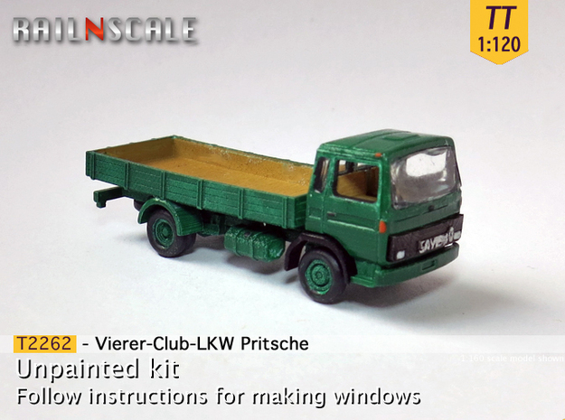 Vierer-Club-LKW Pritsche (TT 1:120) in Tan Fine Detail Plastic