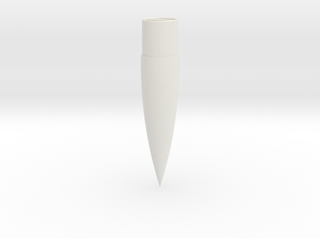 29mm 4:1 Ogive Nose Cone in White Natural Versatile Plastic