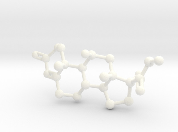 Cortisol Molecule Huge in White Processed Versatile Plastic