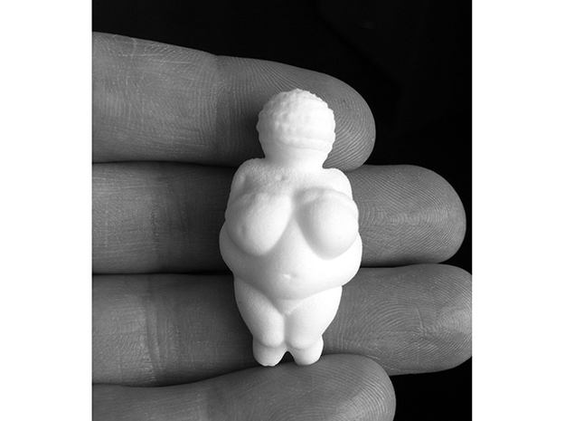 Venus Of Willendorf (miniature) in White Natural Versatile Plastic