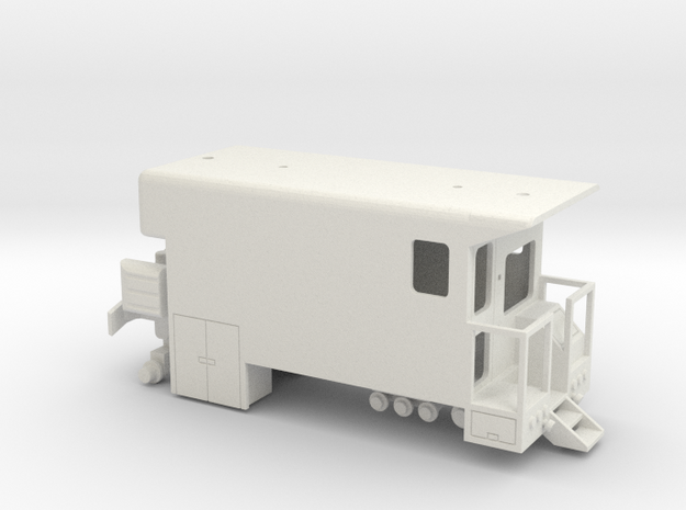 MOW Rail Detection Truck With Details 1-87 HO Scal in White Natural Versatile Plastic