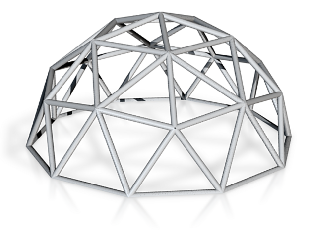 Geodesic Dome in Tan Fine Detail Plastic
