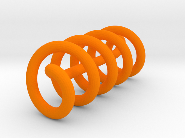 Continuous Helix Large in Orange Processed Versatile Plastic