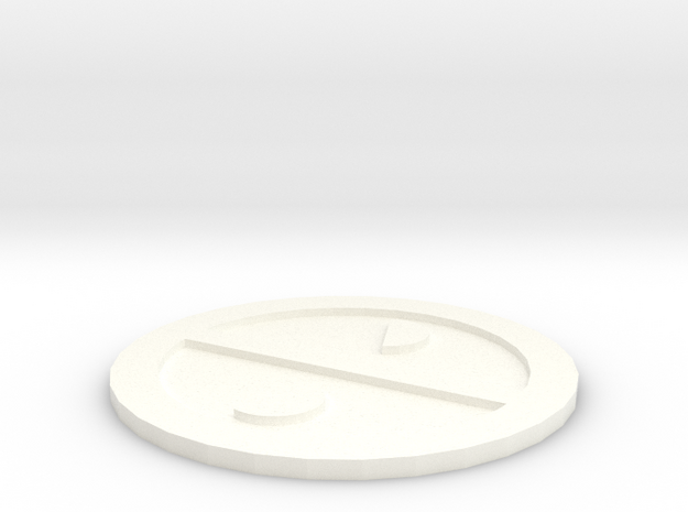 Deadpool Logo in White Processed Versatile Plastic
