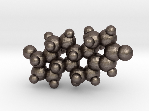 Testosterone in Polished Bronzed Silver Steel