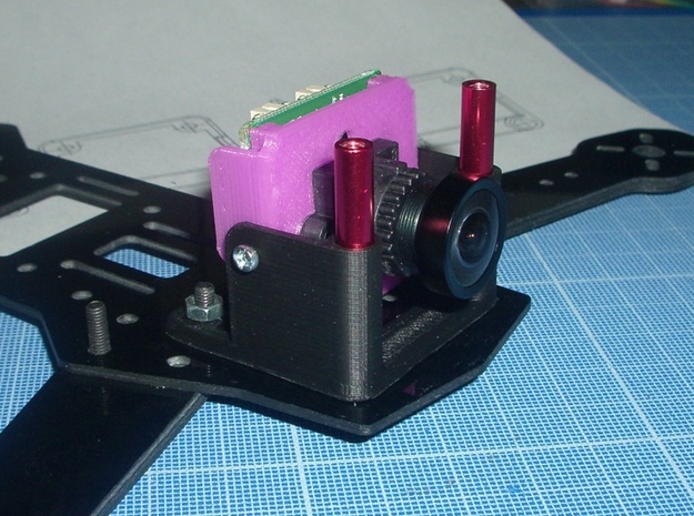 Camera holder baseplate for ZMR250 in White Processed Versatile Plastic
