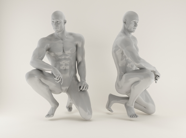 2016006-Strong man scale 1/10 in White Processed Versatile Plastic