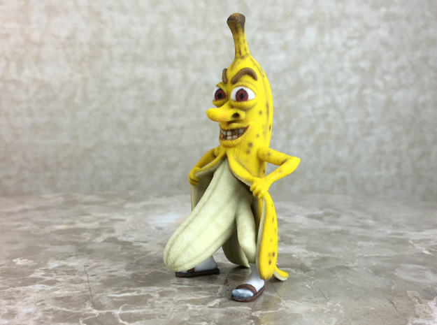 Flashing Banana Figurine in Full Color Sandstone
