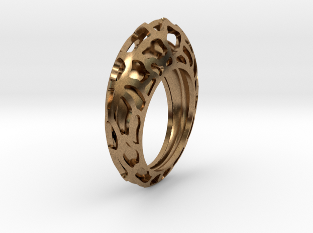 Orbit Central ring in Natural Brass