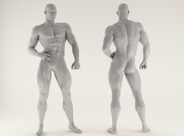 2016028-Strong man scale 1/10 in White Processed Versatile Plastic