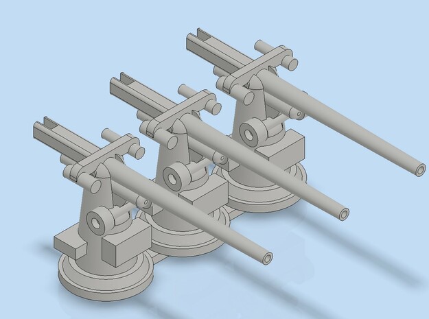 1:249 Scale 3"/50 Cal Mk22 Naval Gun in Clear Ultra Fine Detail Plastic
