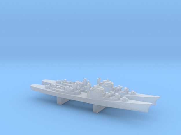 USS DL-01 Norfolk x 2, 1/6000 in Tan Fine Detail Plastic