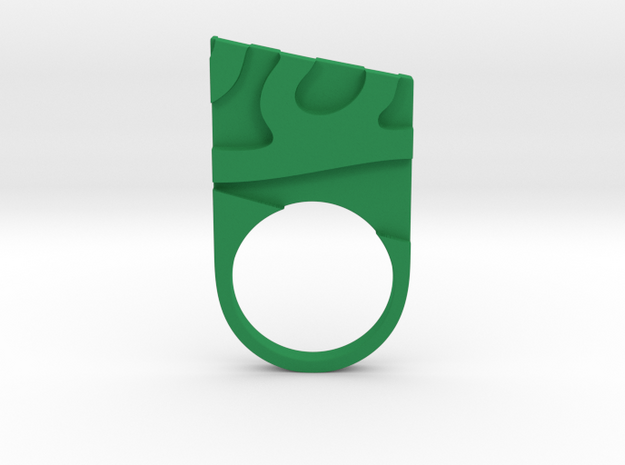 Solid geometry ring in Green Processed Versatile Plastic