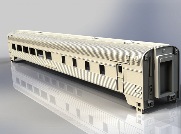 Via Rail Dining Car  in NScale  in White Natural Versatile Plastic