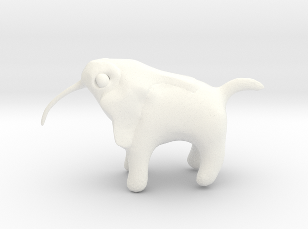 Thoth Dog in White Processed Versatile Plastic