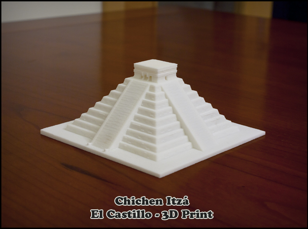 El Castillo - Chichen Itza 1-500 in White Natural Versatile Plastic