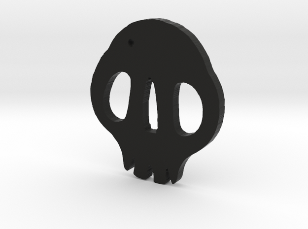 Skull Tsuba in Black Natural Versatile Plastic