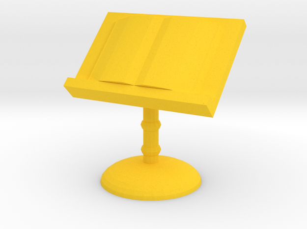 Book On Library Stand Game Pawn in Yellow Processed Versatile Plastic