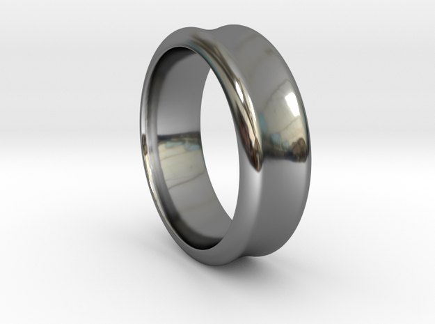 Rail Ring in Fine Detail Polished Silver