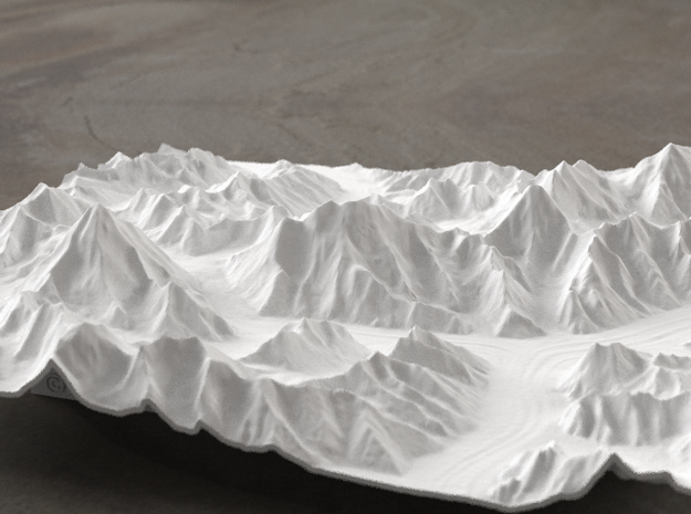 8''/20cm Baltoro Glacier and K2, WSF in White Natural Versatile Plastic