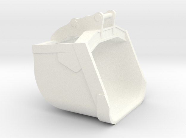 349 Sand Bucket in White Processed Versatile Plastic