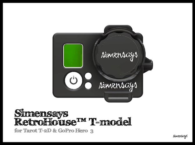 Simensays RetroHouse™ T-model in Black Natural Versatile Plastic